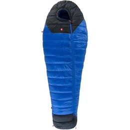 Saco de dormir Pajak 568743 Core 950 com penas de pato, 180 cm, azul, fecho à esquerda