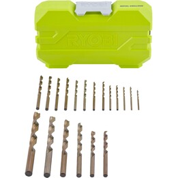 Set assortito di punte elicoidali HSS per metallo Ryobi RAK19HSS2, 19 pezzi