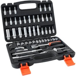 Set di chiavi a cricchetto AWTools E-400-1902, 1/4, 52 pezzi