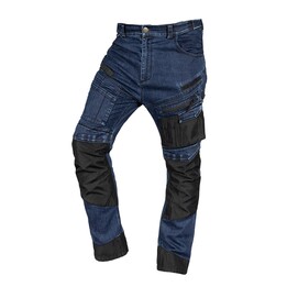 Denim work trousers, with Oxford reinforcements, navy blue, size M.