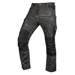 Calças de trabalho Mix&Match, em lona, com reforços em Cordura, camuflagem verde, tamanho XXL.