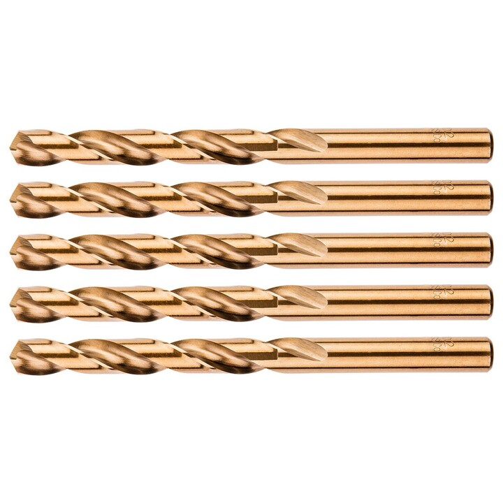 Brocas metálicas HSS-Co de 10,0 mm, 5 unidades.