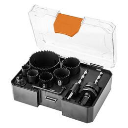 Conjunto de 9 brocas de núcleo bimetálicas de Co8% (19, 25, 30, 35, 40, 68 mm).