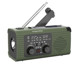 Radio solarne, przenośne radio awaryjne SOS, powerbank 5000mAh, latarka, dynamo, Kruger&Matz