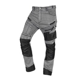Pantaloni da lavoro in denim, tessuto Oxford rinforzato, grigi, taglia XS
