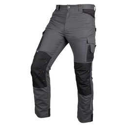 Calças de trabalho Mix&Match, em lona com reforços em Cordura, cinza e preto, tamanho M.