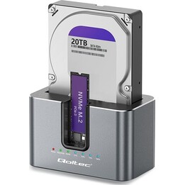 Estación de acoplamiento 2 en 1 para HDD/SSD SATA m.2 NVMe