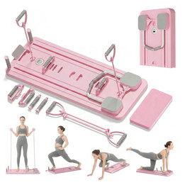 Extralink Prancha de Pilates ROSA Reformer para Exercícios Abdominais Flexões