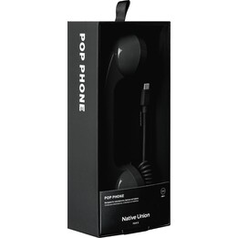 Native Union Pop Phone - Fone de ouvido USB-C com função de atender e encerrar chamadas (Preto)