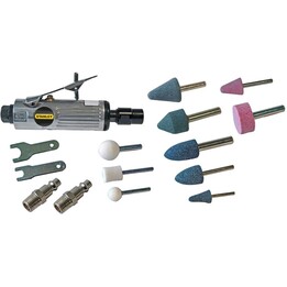 Amoladora recta Stanley 160153XSTN, 25 000 rpm, negra y plateada