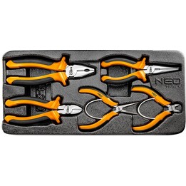 Juego de 5 alicates y cortadores NEO Tools 84-230 con inserto para herramientas