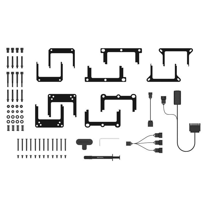Alphacool Eisbaer Pro Aurora 360 Processador Sistema de refrigeración líquida todo en uno 12 cm Negro, Blanco 1 pieza(s)