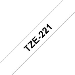 Cinta brother tze221 8mmx8m white/black