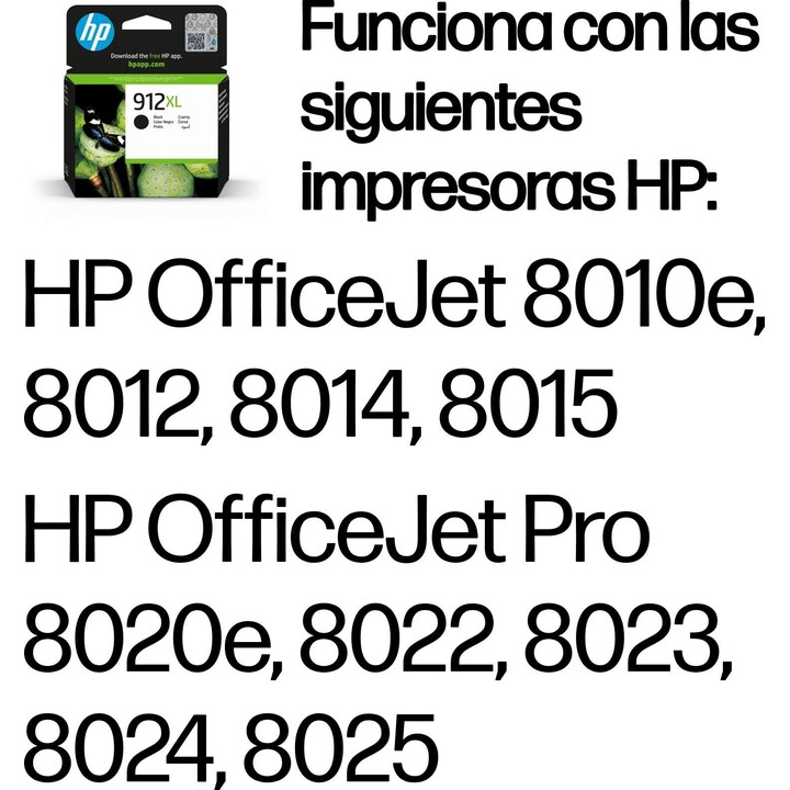 Tinta preta HP 912XL
