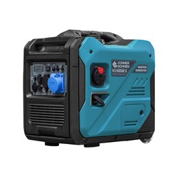 Könner & Söhnen KS 6000iE S motor generator 5000 W 11 L Petrol Black, Teal