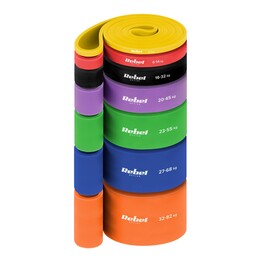 TPE Resistance Band Set for Exercise - Power Band PT-S7, 4-82 kg, 7 TPE Bands, REBEL ACTIVE