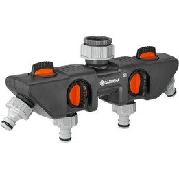 GARDENA 8194-20 Collettore di distribuzione dell'acqua a 4 vie con raccordo per rubinetto