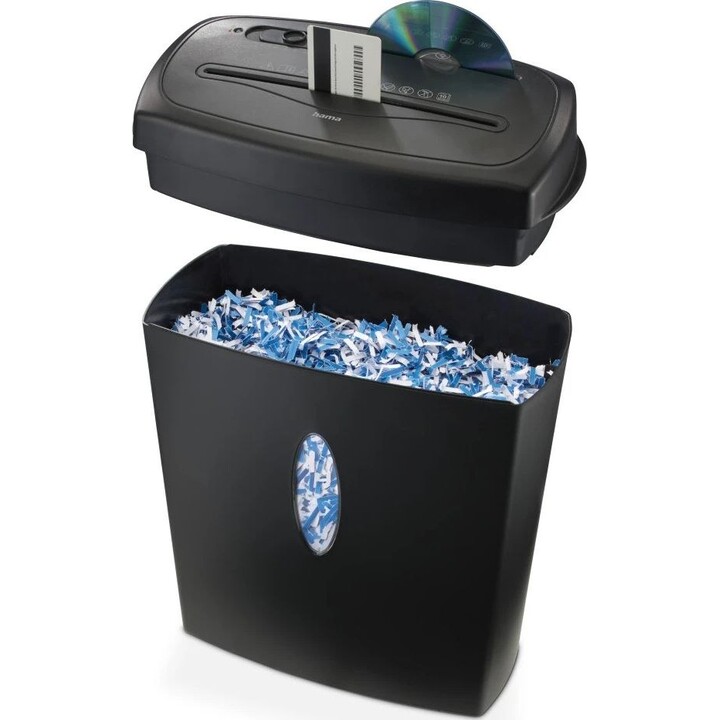 Distruggidocumenti Hama Safe X100CD P-4 da 15 litri, colore nero.