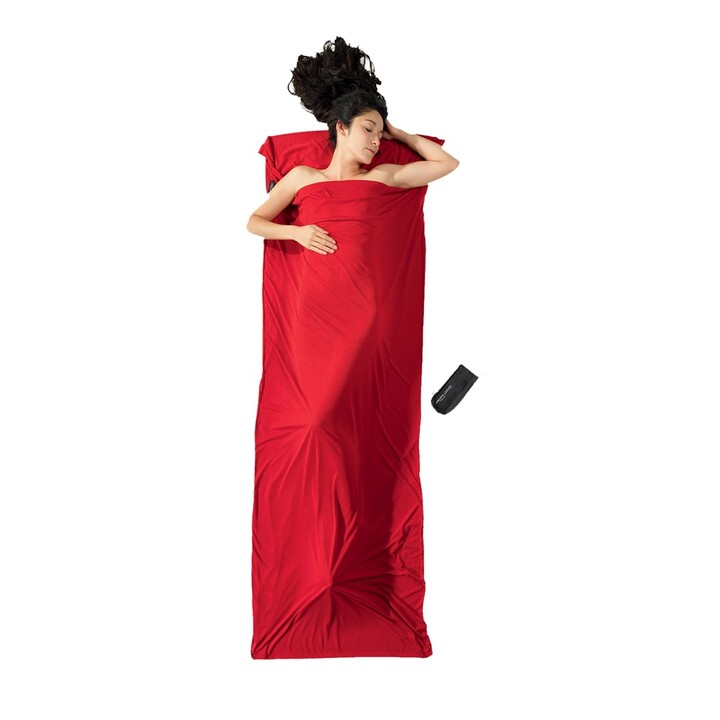 Cocoon TravelSheet Rectangular Sleeping Bag, Cotton Fabric, Red
