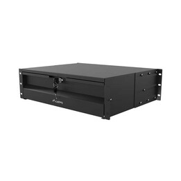 CAJÓN LANBERG PARA ARMARIOS DE 19" 3U 360MM NEGRO (3U/483X360MM CAPACIDAD DE CARGA DE HASTA 90KG, MONTAJE DE 4 PUNTOS)