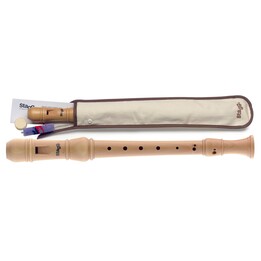 Flauto dolce Stagg REC3 GER in acero con custodia