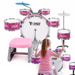 SUPRIMO K-DRUMS 3 batterie rose pour enfants ensemble