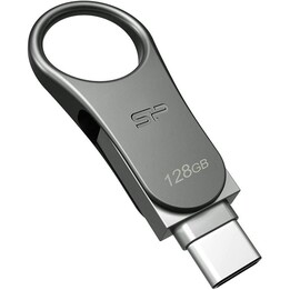 SP PENDRIVE OTG+USB 3,1 (USB/TIPO C) 128GB PLATA