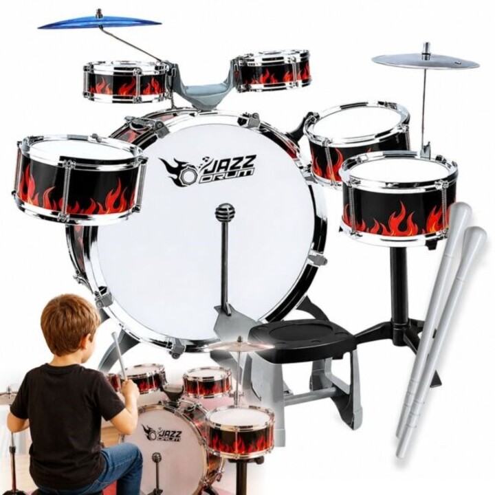SUPRIMO K-DRUMS 2, batería grande para niños con 6 tambores.