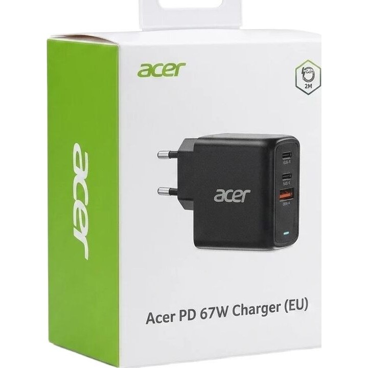 Acer 67W USB-A, 2x USB-C GaN Schnellladegerät EU