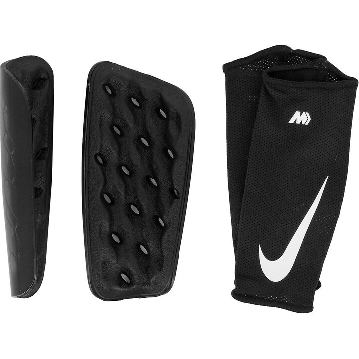 Espinilleras de fútbol Nike Mercurial Lite 146163 L, negras, talla L