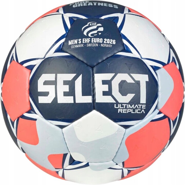 Select Ultimate Replica EHF Euro Men v26 balón de balonmano blanco/rojo