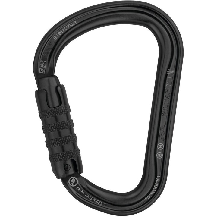 Petzl William Triact Lock 0002283300000035 Mosquetón de escalada negro