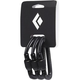 Conjunto de 3 mosquetões Black Diamond HotForge Screwgate 122899, pretos