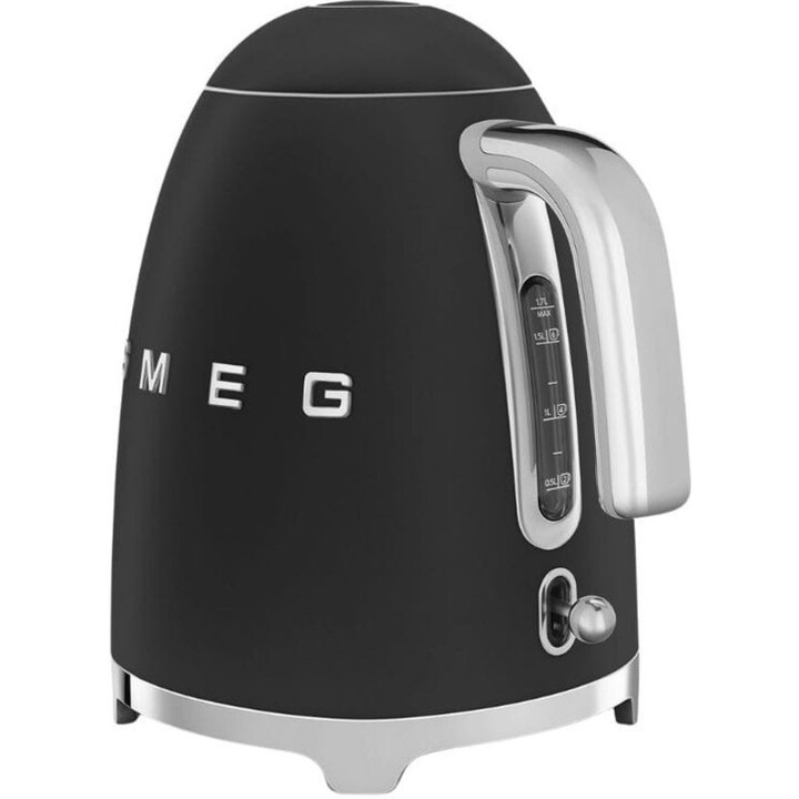 Smeg 50s Style KLF03BLMEU Electric Water Kettle, Matte Black, 1.7 L