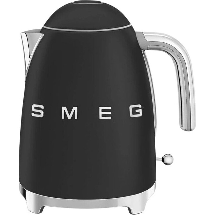 Smeg 50s Style KLF03BLMEU Electric Water Kettle, Matte Black, 1.7 L