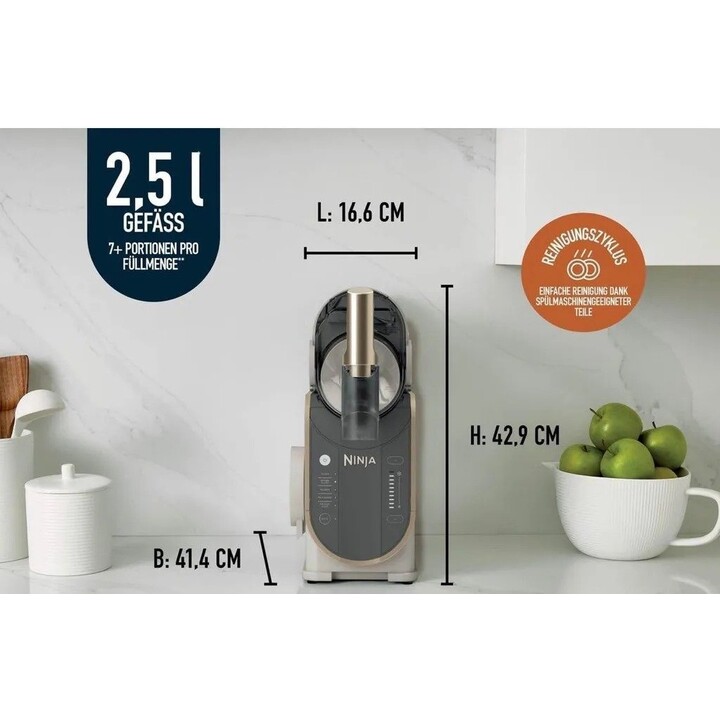 Máquina para preparar bebidas heladas Ninja Slushi FS301EUSTGD, gris, 2,5 l