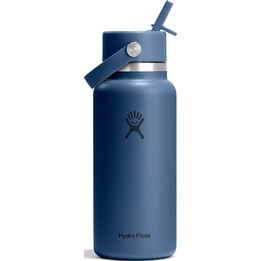 Hydro Flask 727406 Wide Mouth Thermal Bottle Flex Straw, Navy, 32 oz