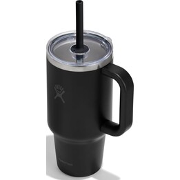 Mug de voyage isotherme Hydro Flask 727278 avec couvercle transparent, noir, 32 oz