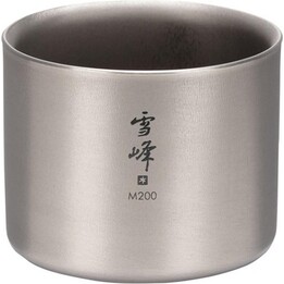 Taza apilable de doble pared de titanio Snow Peak 692935, talla M, 200 ml