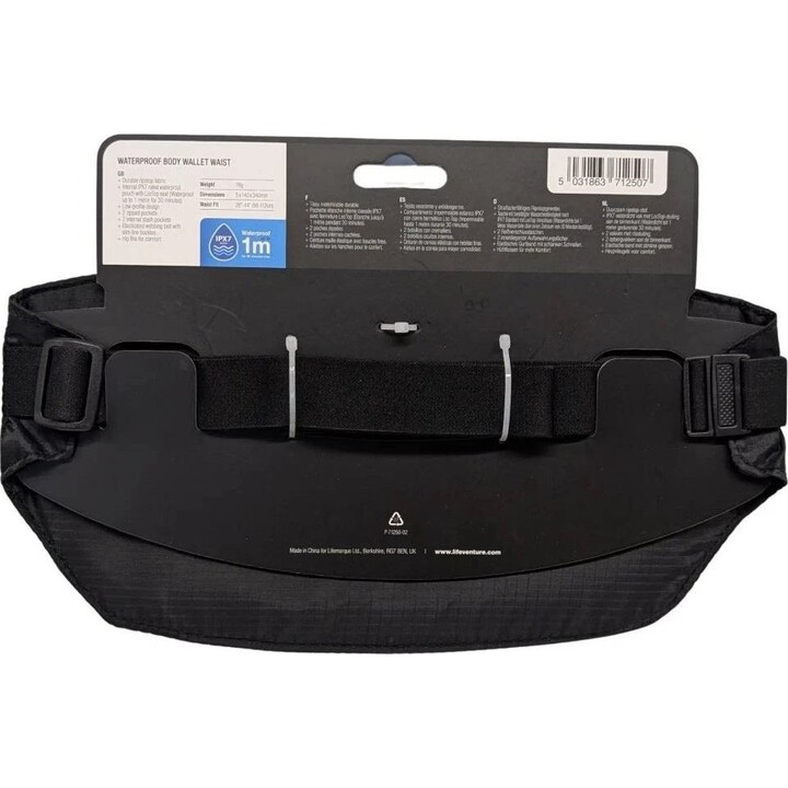 LifeVenture 67624 Wasserdichte Gürteltasche (Schwarz)