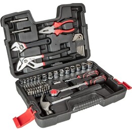 Topex TOP-38D510 Steckschlüssel- und Handwerkzeugsatz 1/4, 1/2, 81-teilig