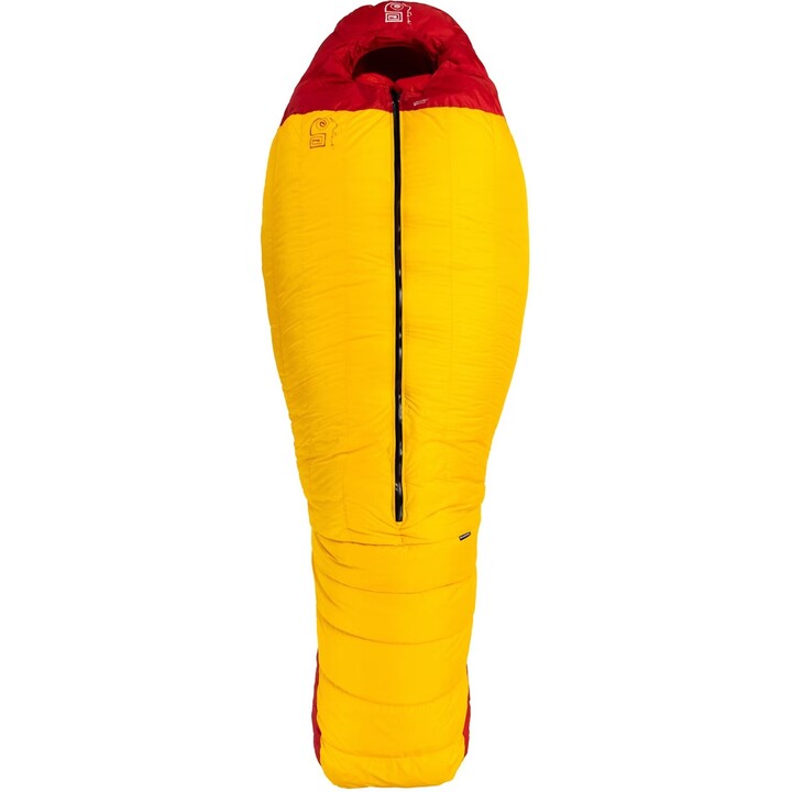 Saco de dormir de plumón Małachowski 1000 Guide Pro 175838, 188 cm, izquierda, amarillo/rojo