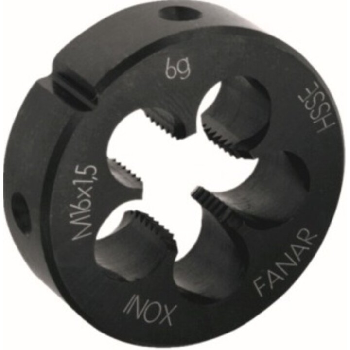 Matriz de roscado N2-188001-0165, redonda, M16x1,5, DIN-22568, 6 g, HSSE