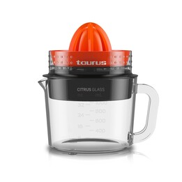 Spremiagrumi elettrico in vetro Taurus, 1 L, 30 W, nero, rosso, trasparente