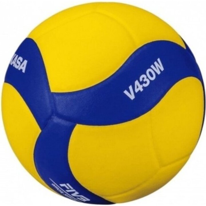 Pelota de voleibol de interior oficial Mikasa V430W 6904879, amarilla y azul