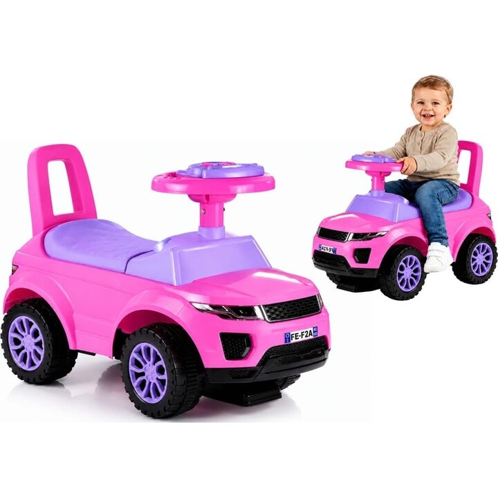 2890 Cochecito infantil para empujar 613W con luces y sonidos, color rosa