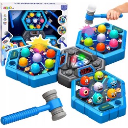 LEAN TOYS 29526 gioco arcade Whack-A-Mole Creatures blu