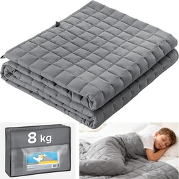 Manta sensorial ponderada Rebel RBA-6014-8 para crianças e adultos, 150 x 200 cm, 8 kg