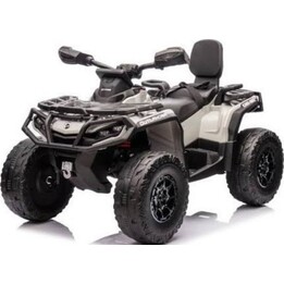 LEANToys 25029 Can-Am Outlander 4x4 Quadriciclo a bateria, cinzento