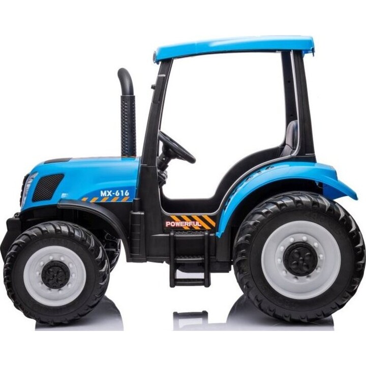 LEANToys 6863272 A011 Trattore a batteria blu da cavalcare, 24 V